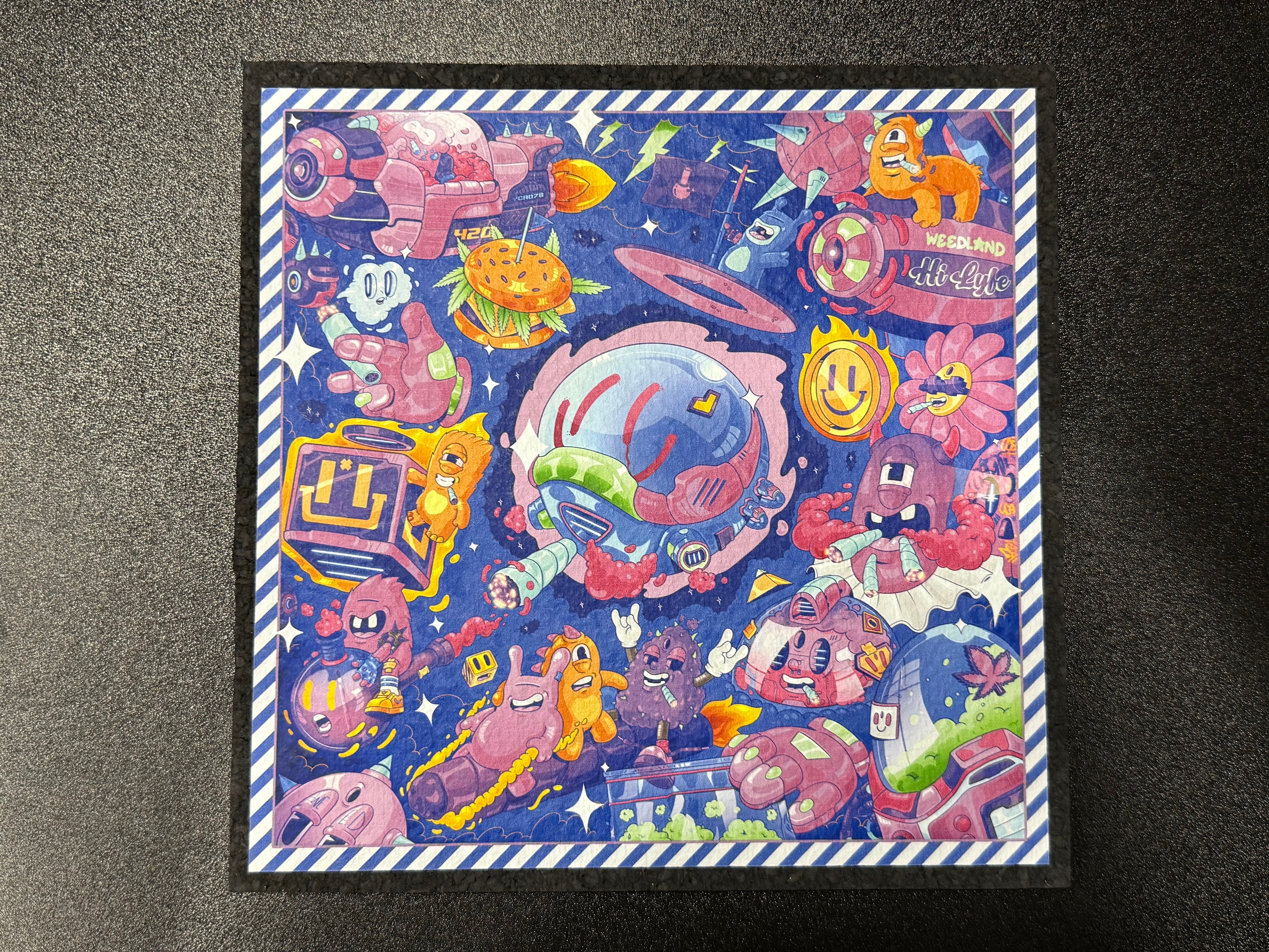 Riding High Through The Galaxy Dab Mat