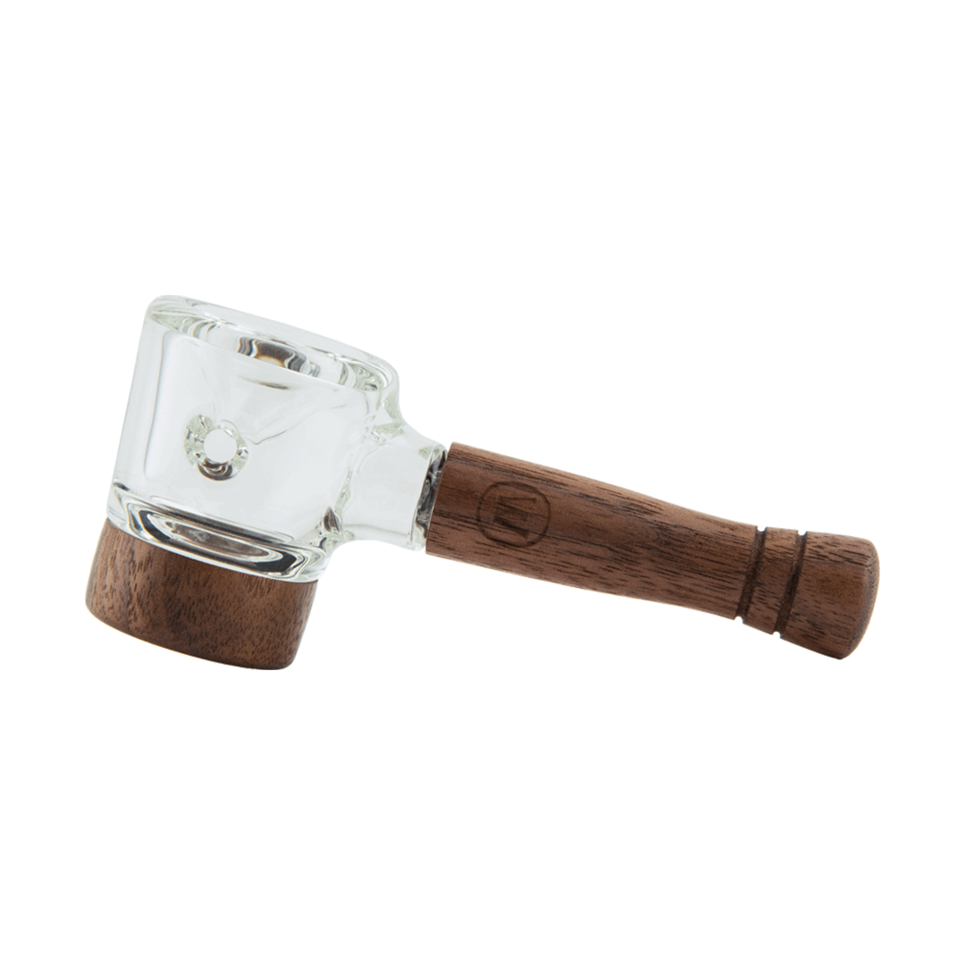 Marley Natural Hand Pipe made of Black Walnut Wood and Glass