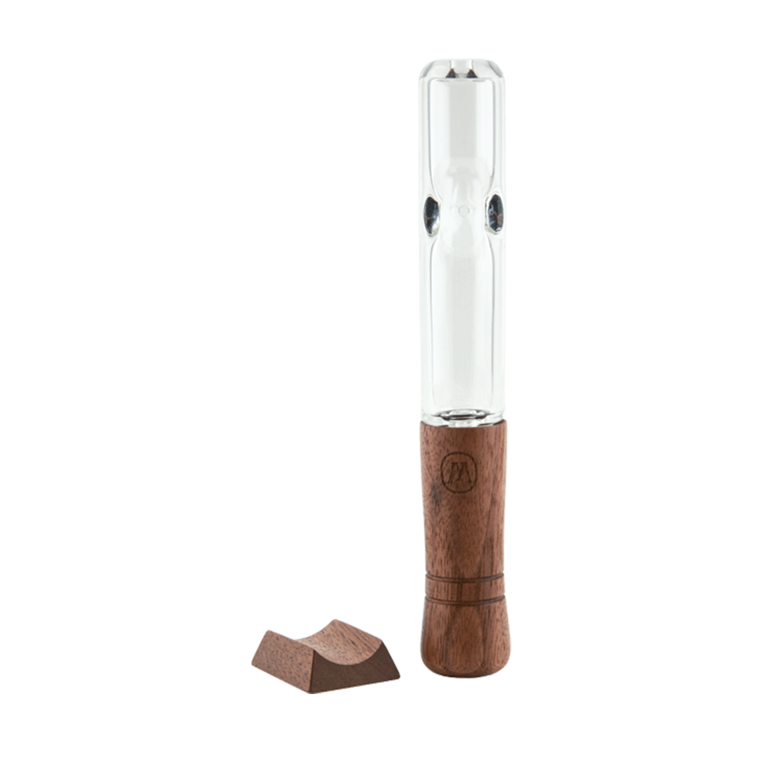 Marley Natural Hand Pipe made of Black Walnut Wood and Glass