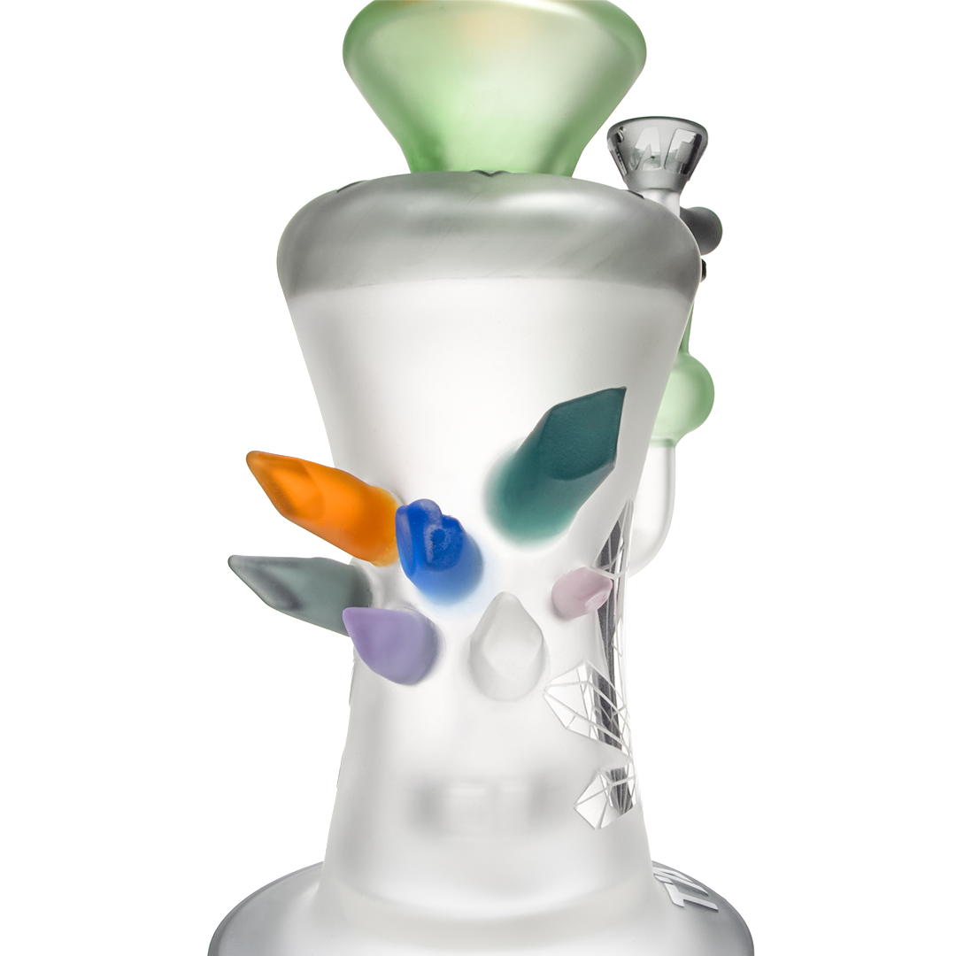Hi-Lyfe's Frosted Saucer made of Boro Schott Glass in green color
