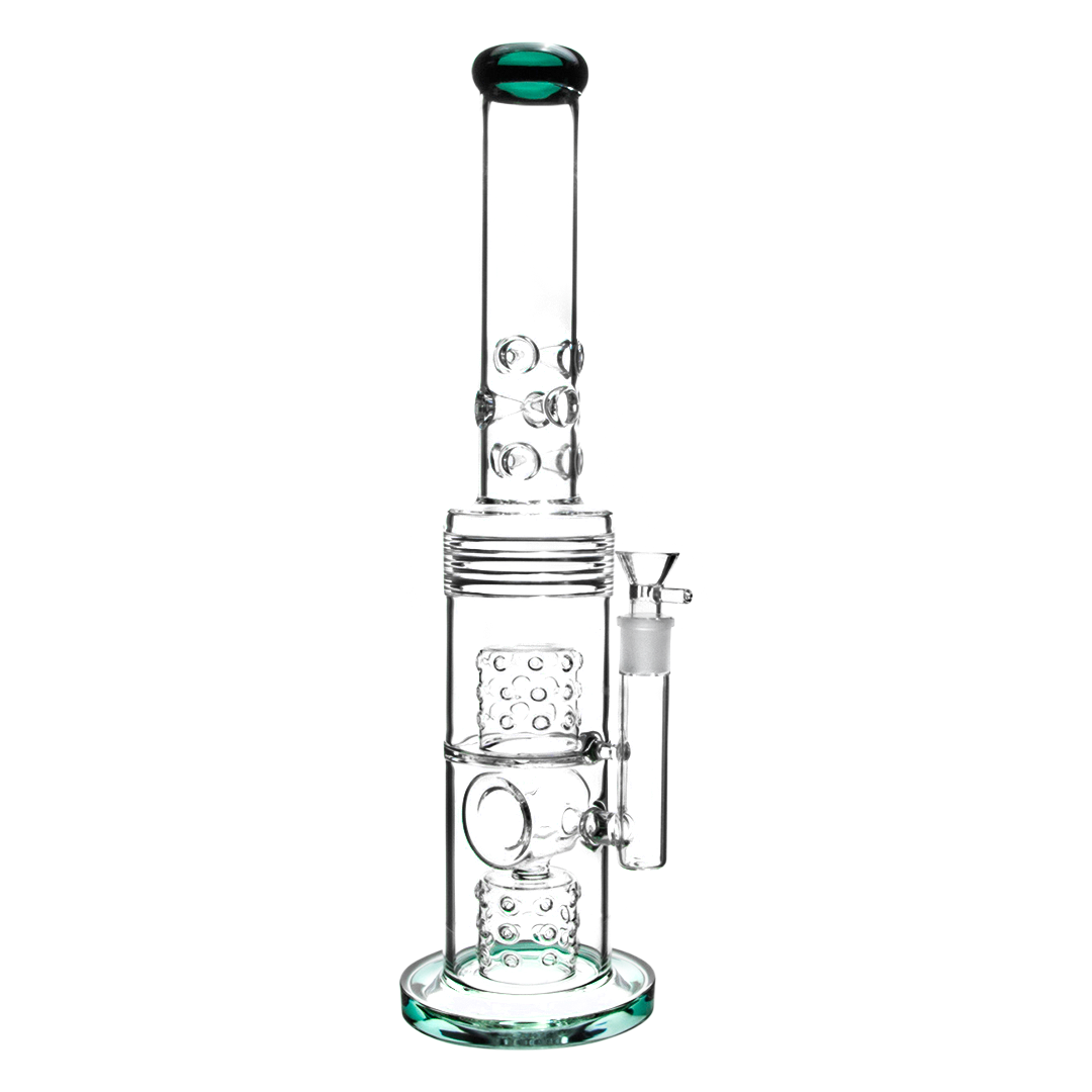 Hi-Lyfe Straight Tube Shower Perc Bong with Showerhead Percolator