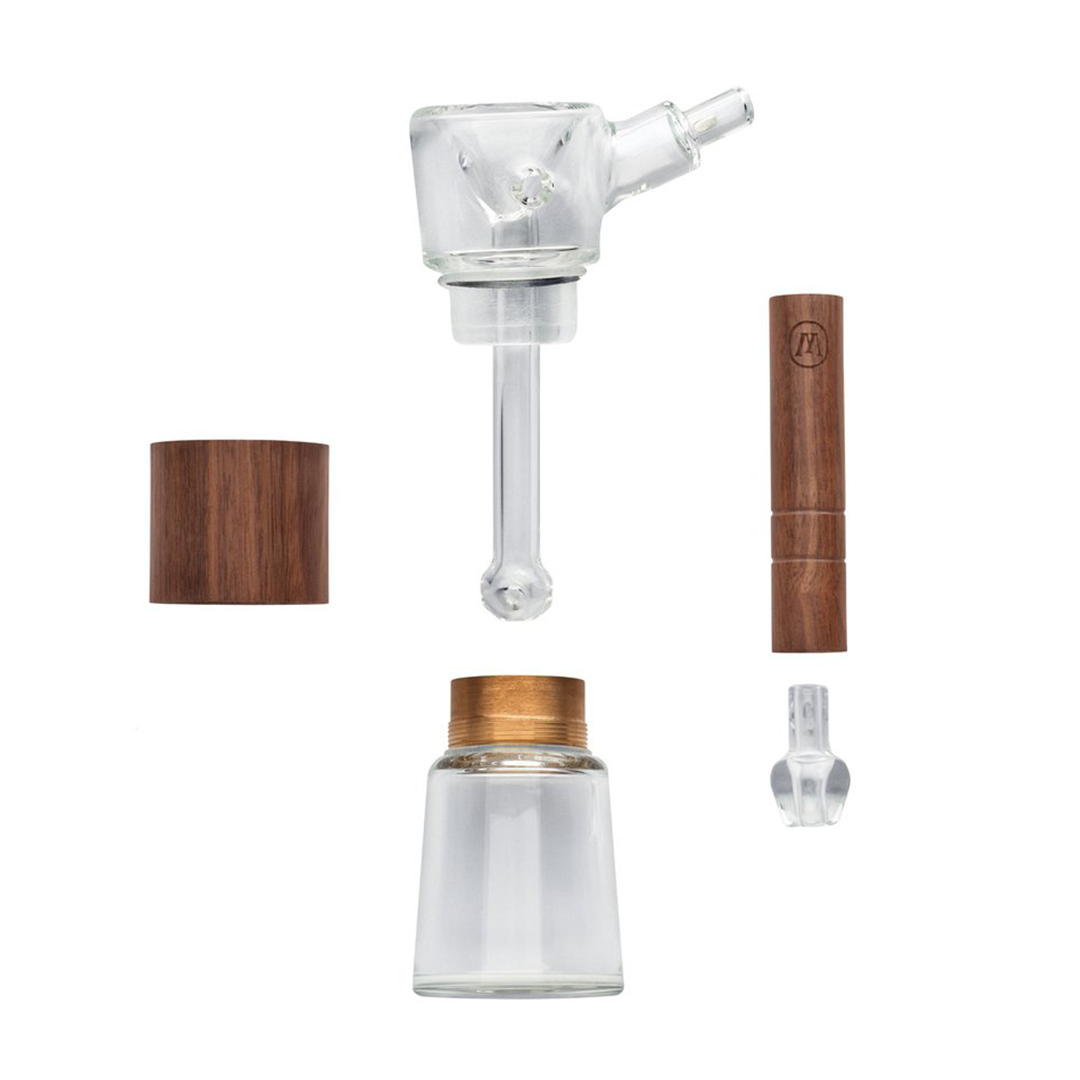 Marley Natural Hand Pipe made of Black Walnut Wood and Glass