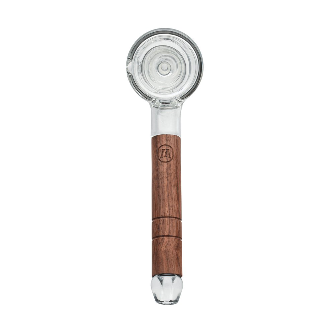 Marley Natural Hand Pipe made of Black Walnut Wood and Glass