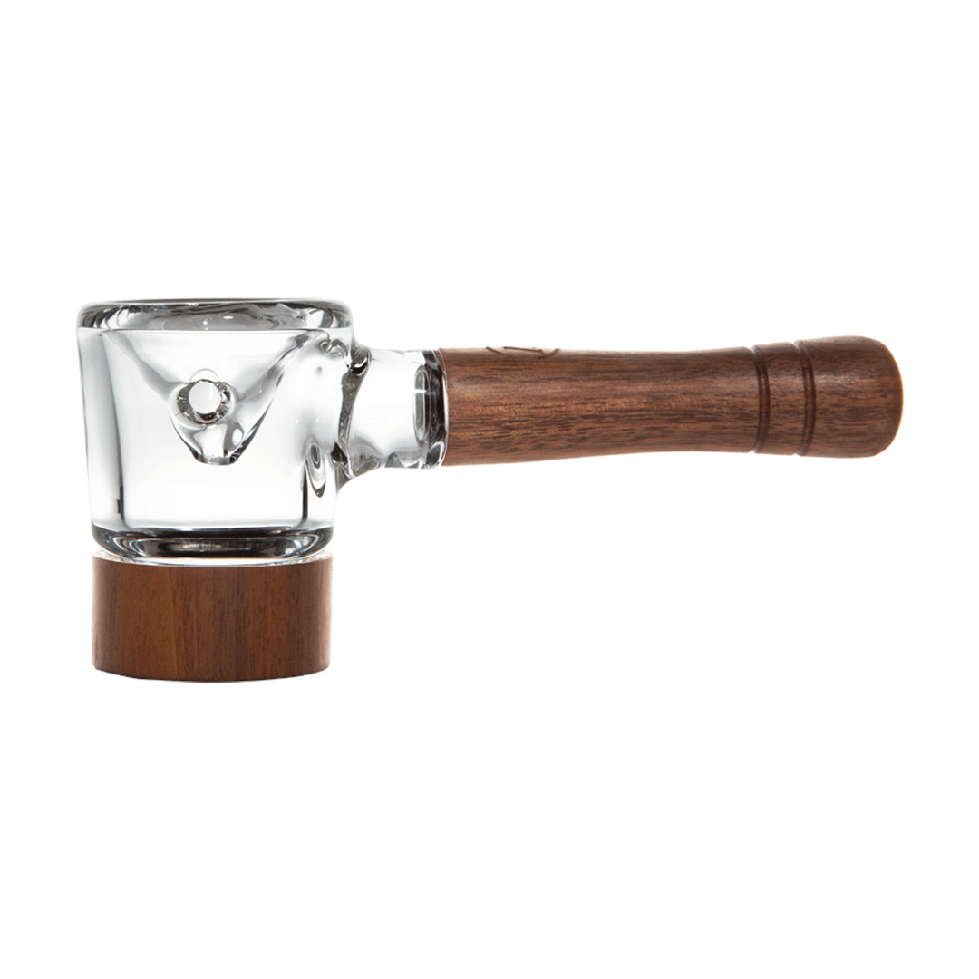 Marley Natural Hand Pipe made of Black Walnut Wood and Glass