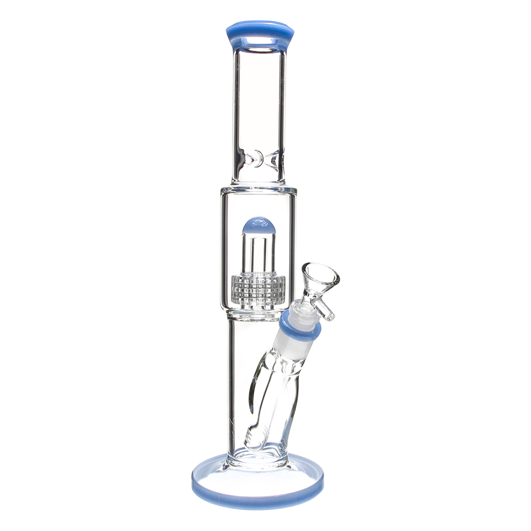 Power Tube 13 Inch Boro Schott Glass in Blue D and Milky Blue