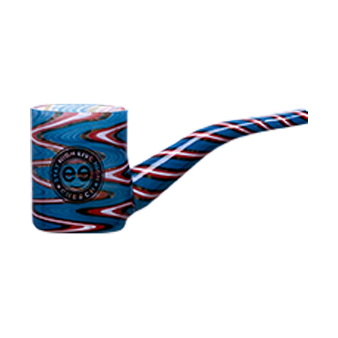 Swirl Proxy Pipe - Hand-blown glass cannabis pipe with unique swirl design by Hi-Lyfe