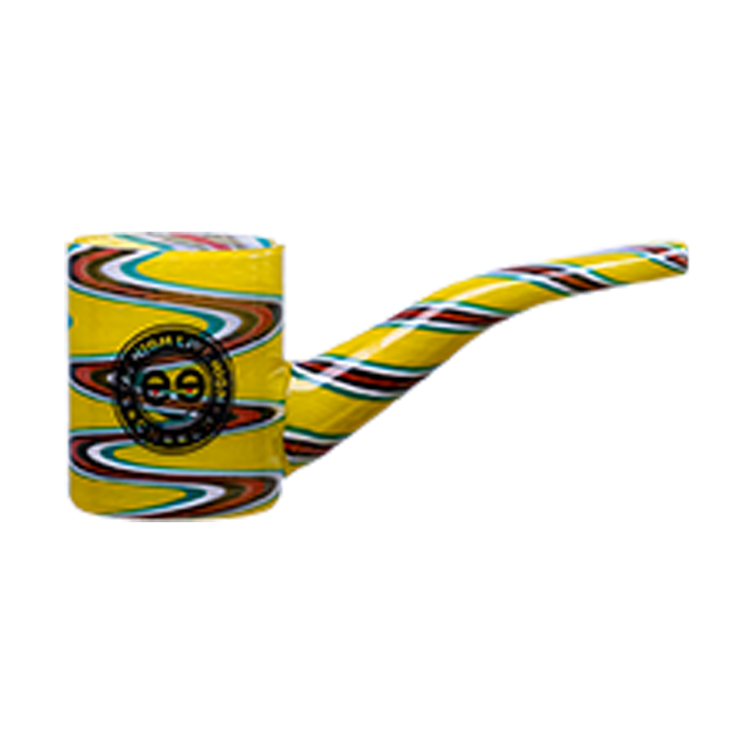 Swirl Proxy Pipe - Hand-blown glass cannabis pipe with unique swirl design by Hi-Lyfe