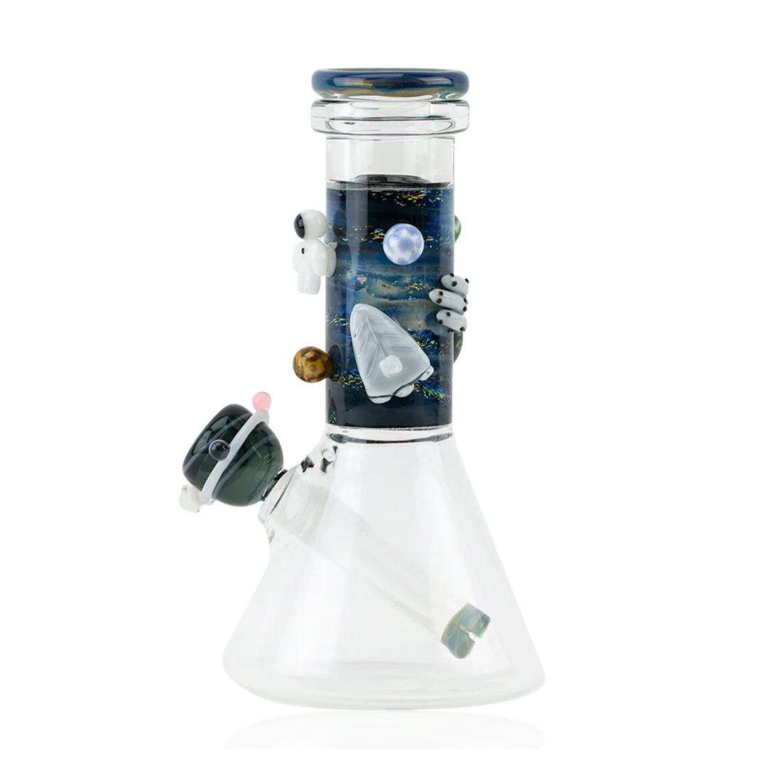 Galactic Baby Beaker with glow-in-the-dark accents by Empire Glassworks