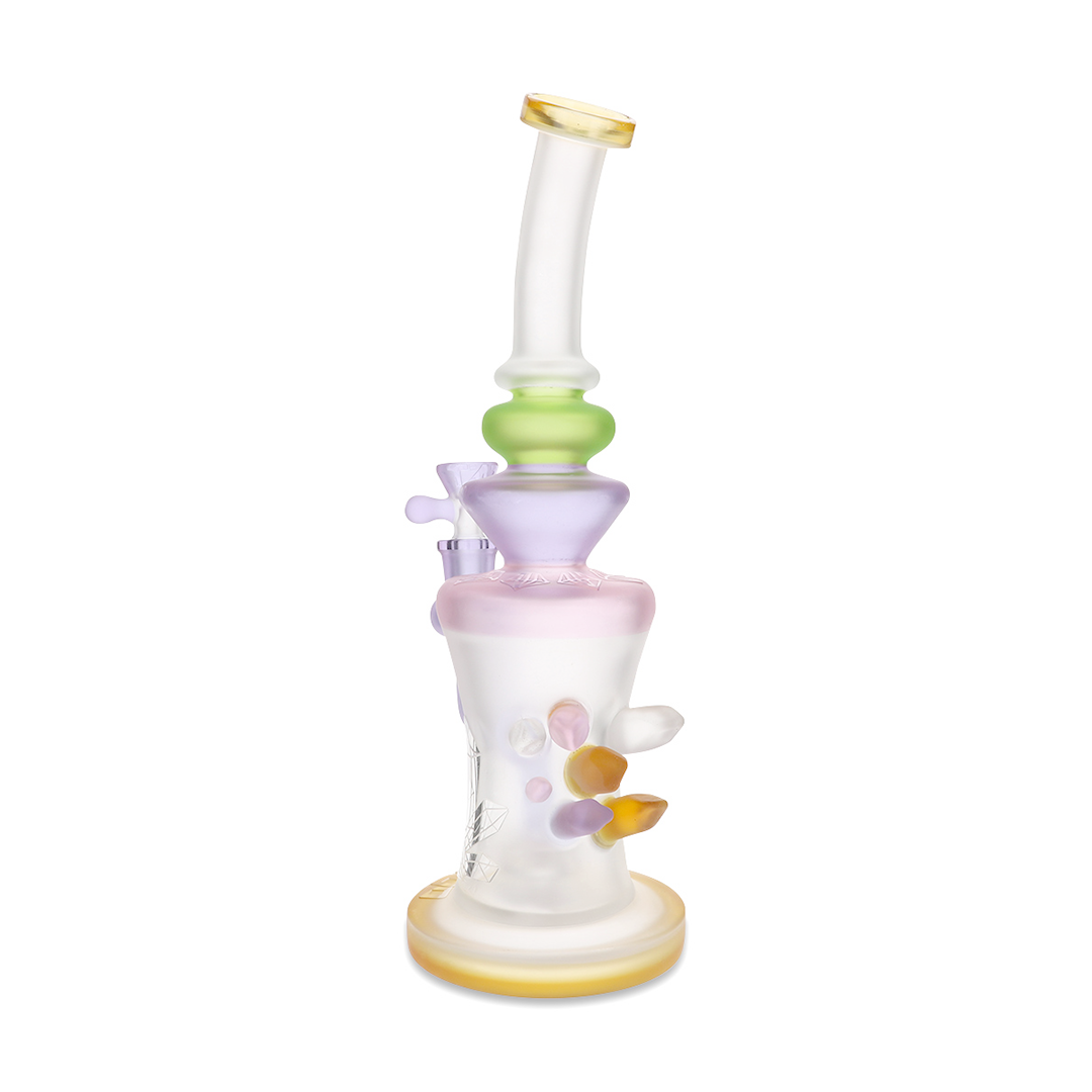 Hi-Lyfe Stacked Rings Glass Water Pipe on a white background