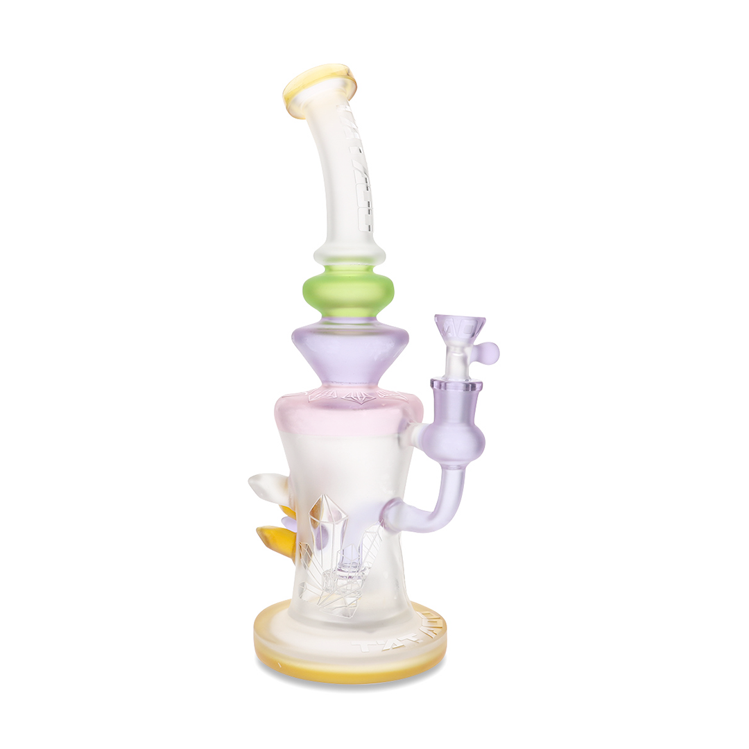 Hi-Lyfe Stacked Rings Glass Water Pipe on a white background