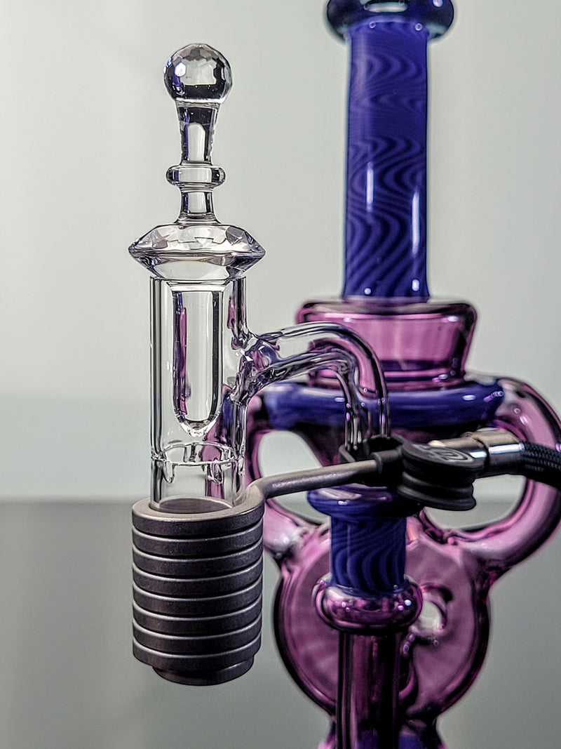 Quartz Diamond Apex Cap on a banger