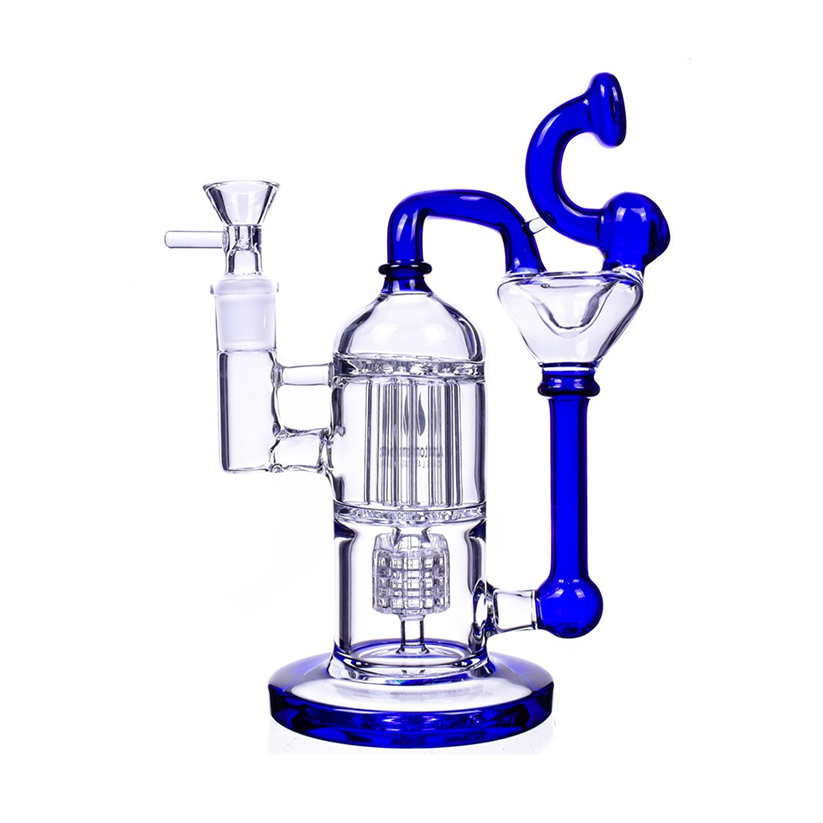 9” Smiler Dual Perc Bong/Dab Rig